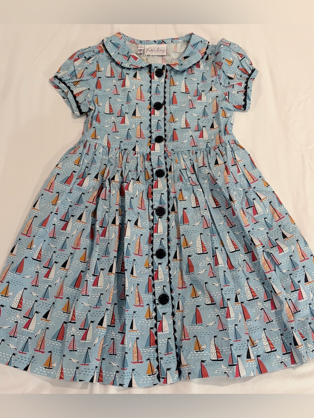 Rachel RileyButton Front Sailboat Dress sz 4 NWT